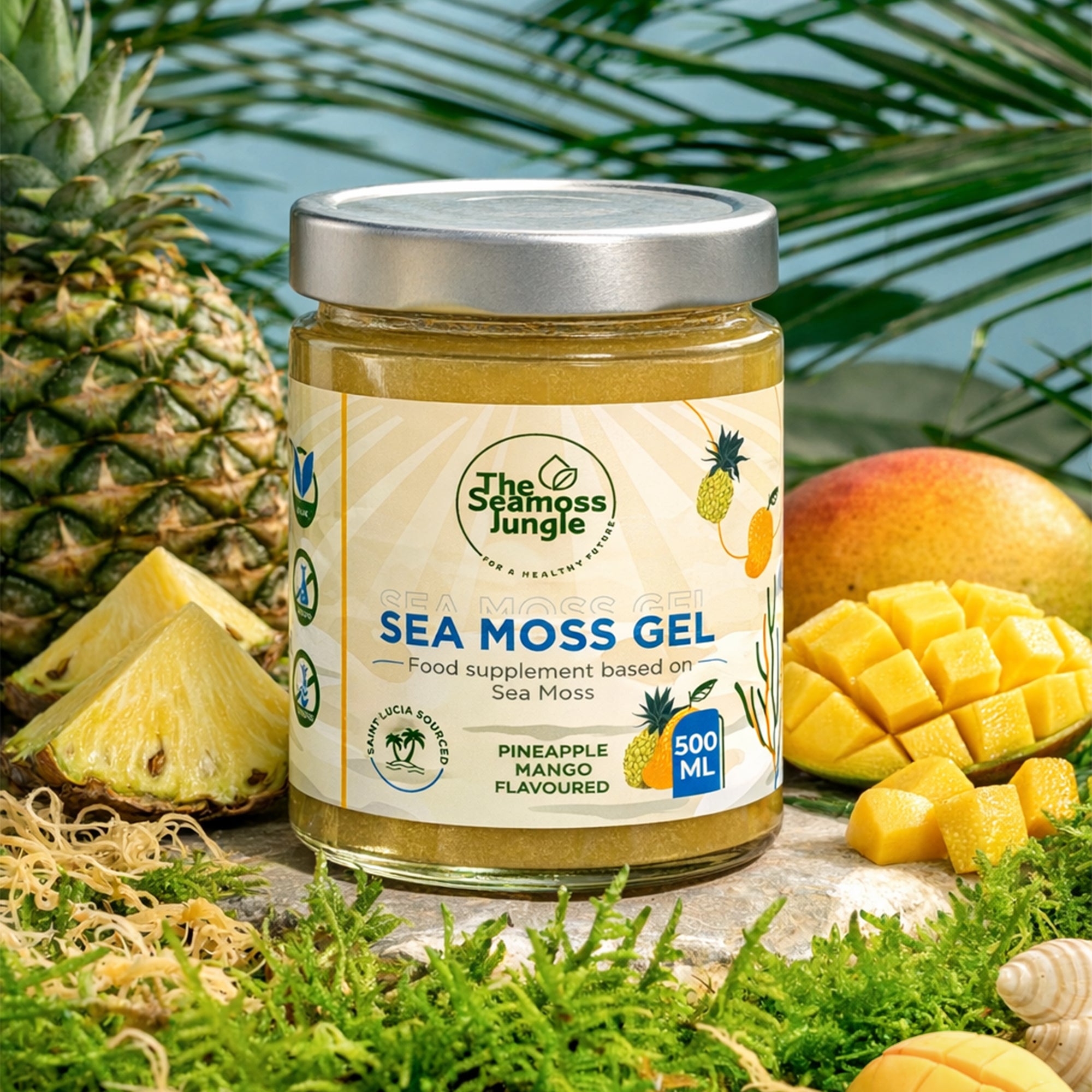 Sea Moss Gel – Mango/Piña - 500 ml