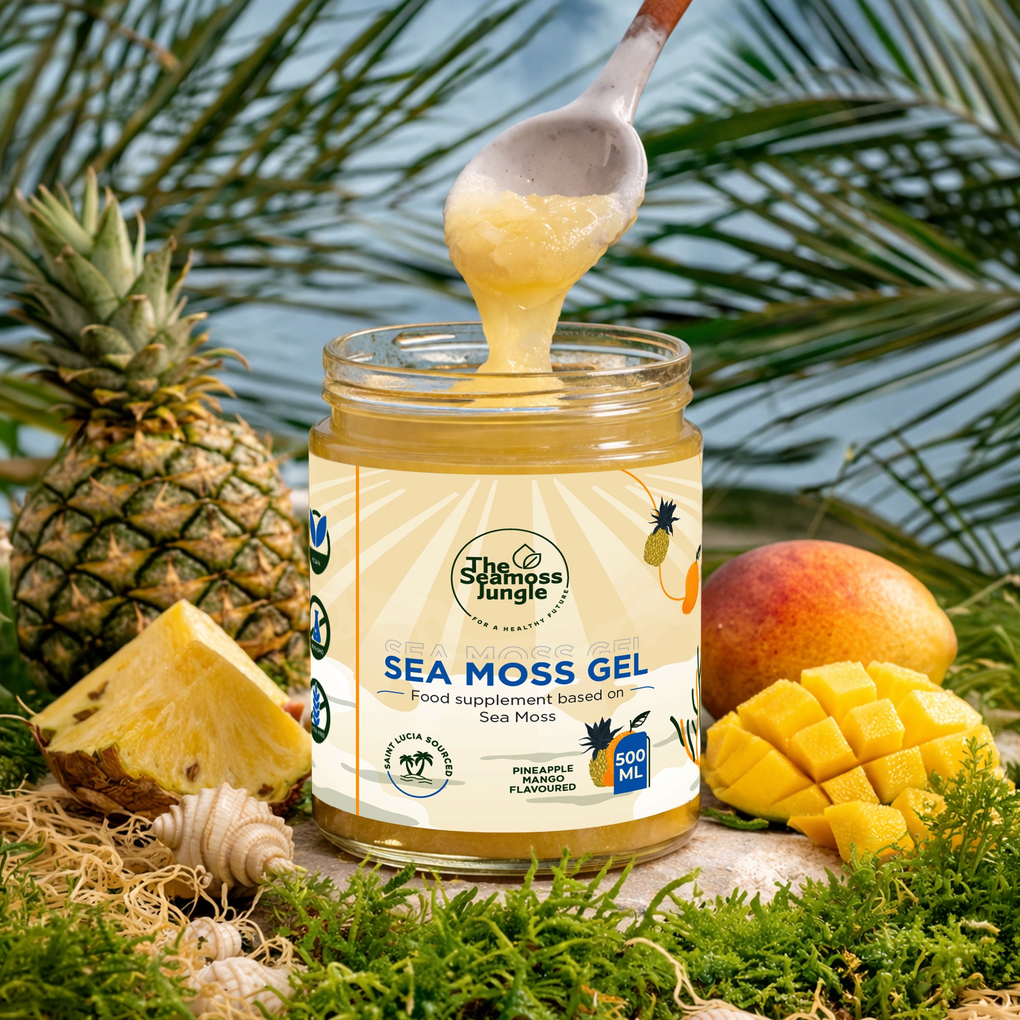 Sea Moss Gel – Mango/Piña - 500 ml